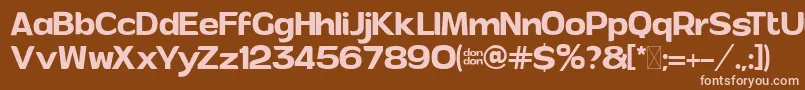 AndorRegular PersonalUse Font – Pink Fonts on Brown Background