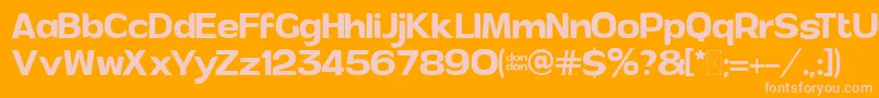 AndorRegular PersonalUse Font – Pink Fonts on Orange Background