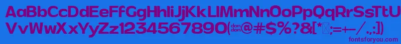 AndorRegular PersonalUse Font – Purple Fonts on Blue Background