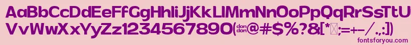 AndorRegular PersonalUse Font – Purple Fonts on Pink Background