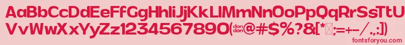 AndorRegular PersonalUse Font – Red Fonts on Pink Background