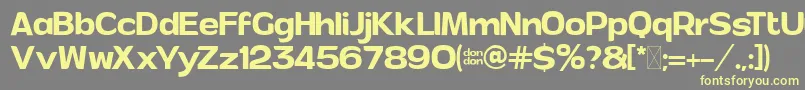 AndorRegular PersonalUse Font – Yellow Fonts on Gray Background