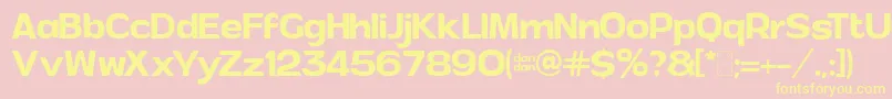 AndorRegular PersonalUse Font – Yellow Fonts on Pink Background