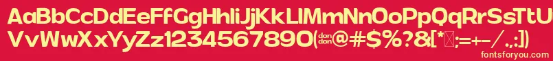 AndorRegular PersonalUse Font – Yellow Fonts on Red Background