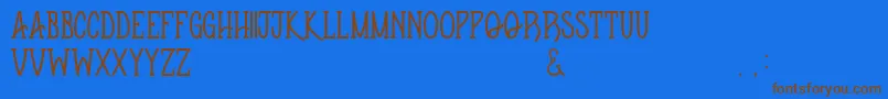 fuente Apothequeregular – Fuentes Marrones Sobre Fondo Azul