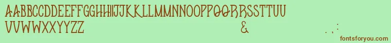 Apothequeregular Font – Brown Fonts on Green Background