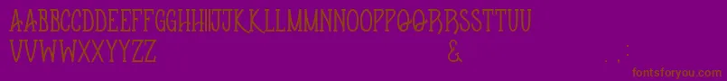 Apothequeregular Font – Brown Fonts on Purple Background