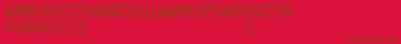 Apothequeregular Font – Brown Fonts on Red Background