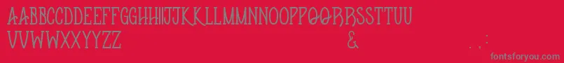 フォントApothequeregular – 赤い背景に灰色の文字