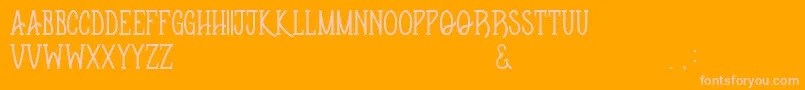 Apothequeregular Font – Pink Fonts on Orange Background