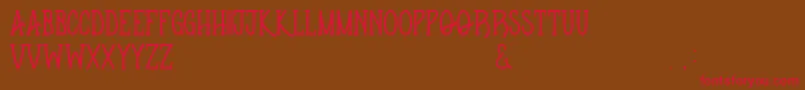 Apothequeregular Font – Red Fonts on Brown Background