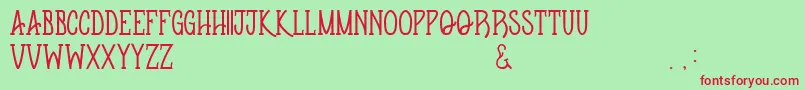 Apothequeregular Font – Red Fonts on Green Background