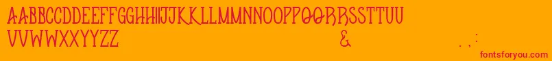 Apothequeregular Font – Red Fonts on Orange Background