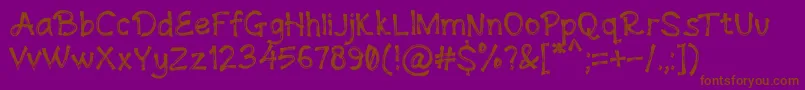 Andovine Font – Brown Fonts on Purple Background