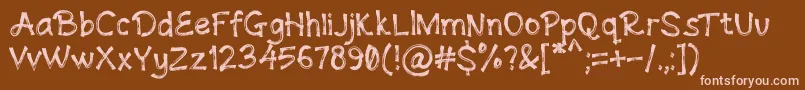 Andovine Font – Pink Fonts on Brown Background