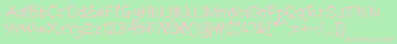 Andovine Font – Pink Fonts on Green Background