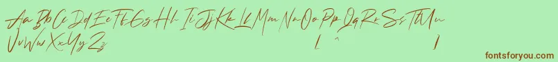 fuente Andrea Roft Personal Use – Fuentes Marrones Sobre Fondo Verde
