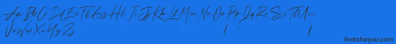 Andrea Roft Personal Use Font – Black Fonts on Blue Background