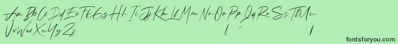 Więcej informacji o czcionce Andrea Roft Personal Use Czcionka Andrea Roft Personal Use – czarne czcionki na zielonym tle