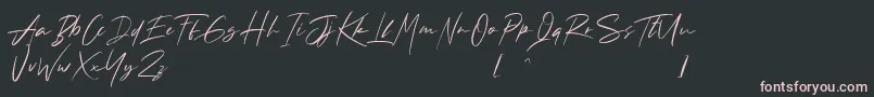 Andrea Roft Personal Use Font – Pink Fonts on Black Background