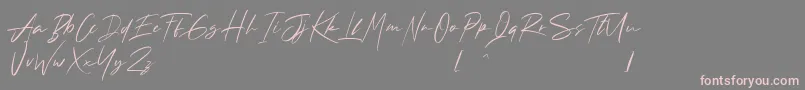 Andrea Roft Personal Use Font – Pink Fonts on Gray Background