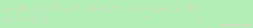 Andrea Roft Personal Use Font – Pink Fonts on Green Background