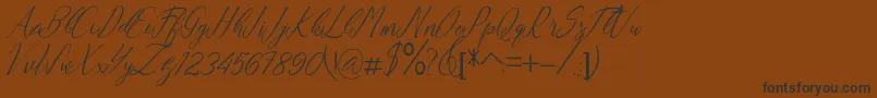 Andrea Font – Black Fonts on Brown Background