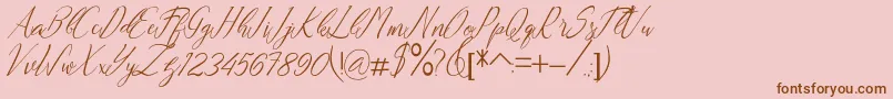 Andrea Font – Brown Fonts on Pink Background