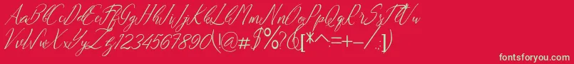 Andrea Font – Green Fonts on Red Background