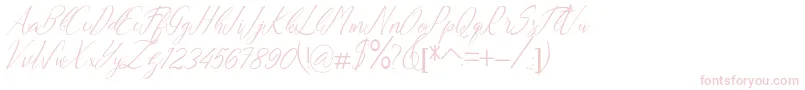 Andrea Font – Pink Fonts on White Background