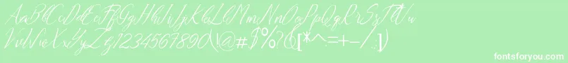 En savoir plus sur la police Andrea Police Andrea – polices blanches sur fond vert