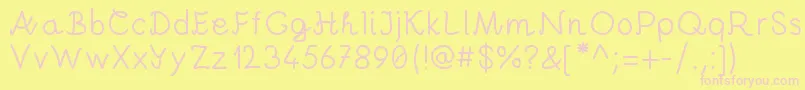 Andrei Pro by KreativFont com Font – Pink Fonts on Yellow Background
