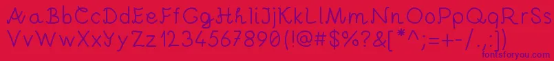 Andrei Pro by KreativFont com Font – Purple Fonts on Red Background