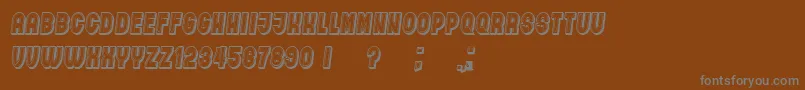 Шрифт Andrey Italic – серые шрифты на коричневом фоне