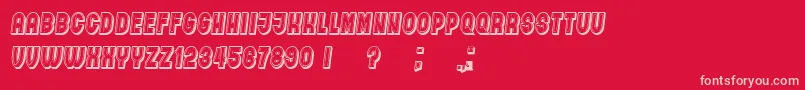 Andrey Italic Font – Pink Fonts on Red Background