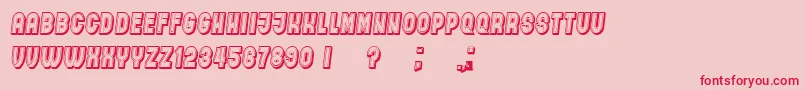 フォントAndrey Italic – ピンクの背景に赤い文字