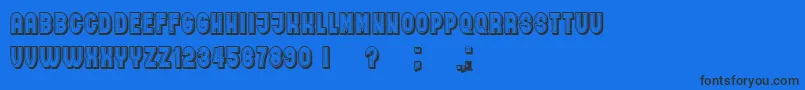 Шрифт Andrey – чёрные шрифты на синем фоне