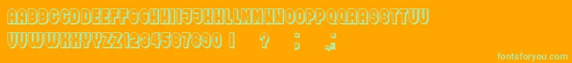 Andrey Font – Green Fonts on Orange Background