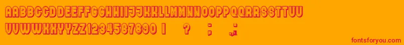 Andrey Font – Red Fonts on Orange Background