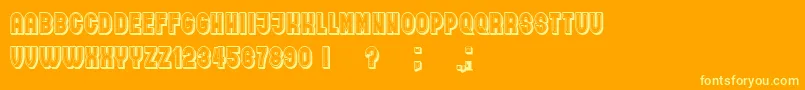 Andrey Font – Yellow Fonts on Orange Background