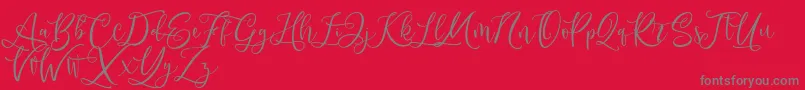 Police Andriani Script – polices grises sur fond rouge