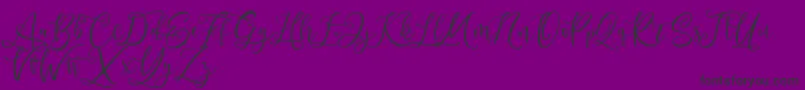 Police Andriani Script – polices noires sur fond violet