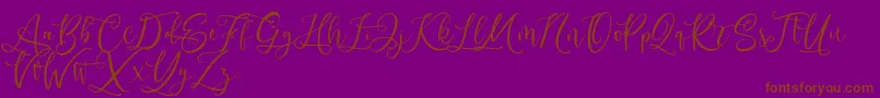 Police Andriani Script – polices brunes sur fond violet