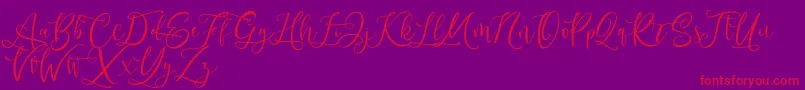 Police Andriani Script – polices rouges sur fond violet