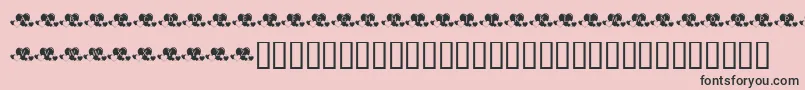 KrLotsOfHearts Font – Black Fonts on Pink Background