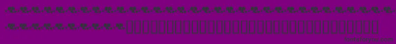 KrLotsOfHearts-Schriftart – Schwarze Schriften auf violettem Hintergrund
