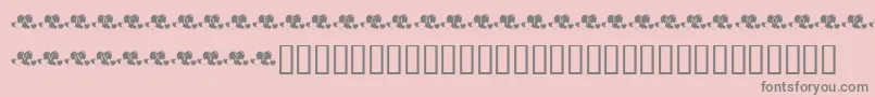Шрифт KrLotsOfHearts – серые шрифты на розовом фоне
