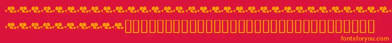 fuente KrLotsOfHearts – Fuentes Naranjas Sobre Fondo Rojo