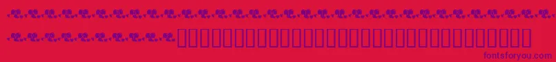 KrLotsOfHearts Font – Purple Fonts on Red Background
