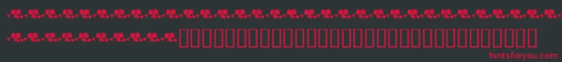 KrLotsOfHearts Font – Red Fonts on Black Background